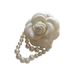 Korean Version Handmade Camellia Small Fragrance Style Brooch Black White Gray Flower Vintage Pin Suit Sweater Accessory_voghion.com