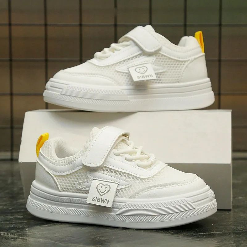 Boys' 2025 Summer CUHK Student Games Small White Lightweight And High Aesthetic Hollow Girls' Mesh Shoes_voghion.com