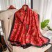 2023 Simulated Shawl Long New Silk Satin Sun Protection Printing Holiday Fashion Scarf for Women_voghion.com