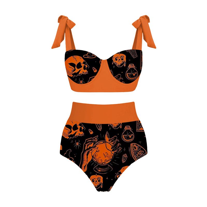 Bañador de mujer de edición limitada de Halloween Bañador de una pieza Little Devil para mujer_voghion.com
