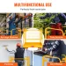 Gabbia di sicurezza per carrello elevatore, capacità 544,3 kg, piattaforma pieghevole 91,4x91,4 cm, ruote piroettanti bloccabili, foro di drenaggio, catena per 1-2 adulti, per lavori in quota._voghion.com