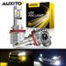 AUXITO 2Pcs H8 H11 LED Birne Nebel Lichter Schalter Switchback Dual Farbe Weiß Gelb Wireless H9 Auto Tag Fahren_voghion.com