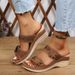 Neue Schuhe in Übergröße für den Sommer, neue lässige Strandsandalen mit Blumen-Keilabsatz für Damen_voghion.com