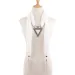 Collana di gioielli per donna, moda, in lega di resina, grande ciondolo tricolore, sciarpa_voghion.com