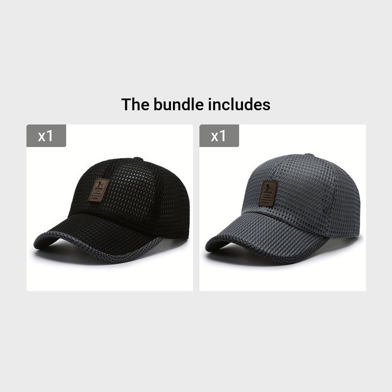 Men's Summer Breathable Mesh Visor Baseball Cap_voghion.com