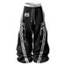 Pantalon de sport unisexe Bay Cross-Bordr Rtro Hip-Hop Punk Ins Forign Trad Lttr Digital Print Swatpants_voghion.com