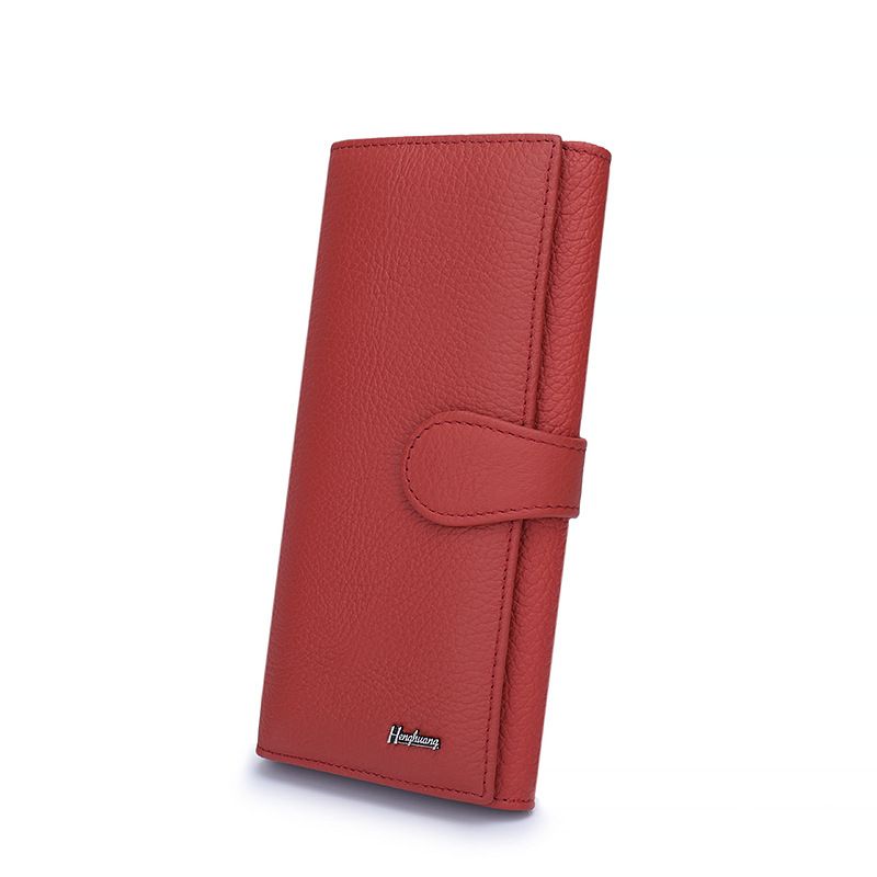 Damentaschen, lange Ledergeldbörse für Damen mit mehreren Kartenfächern, Clutch, dreifach gefaltete Geldbörse_voghion.com