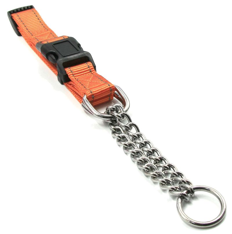 Pet Life 'Tutor-Sheild' Martingale Safety and Training Chain Dog Collar_voghion.com