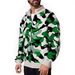 Men's Clothing Camouflage Knit Cardigan - Long Sleeve Casual Open Front Sweater With Stand Collar, Loose Fit, Warm & Breathable For Autumn & Winter_voghion.com