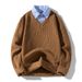 Maglione a strati da uomo - Pullover girocollo alla moda invernale con un tocco casual per adolescenti e giovani adulti_voghion.com