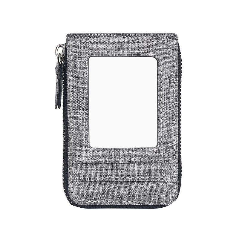 Porte-cartes, porte-monnaie, porte-cartes pour homme, multi-cartes, compact et simple, avec fermeture éclair, porte-cartes, certificat, clip vertical pour carte bancaire_voghion.com