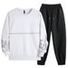 "Herren Oversized Hoodie & Jogger Set – Jugend Streetwear Trainingsanzug (Schwarz/Weiß) – Atmungsaktive Polyestermischung S-4XL"_voghion.com