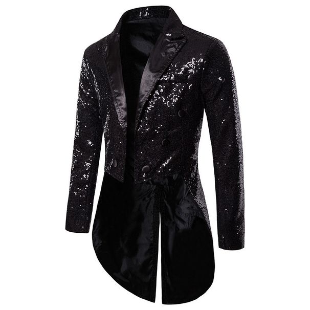 Elegante giacca blazer con paillettes da uomo per smoking, banchetti, discoteche e spettacoli - Design alla moda slim fit in vari colori_voghion.com