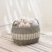 Zita Oval Resin Woven Wicker Multi-Use Storage Basket With Handles - 18' X 15' X 15' - White-Gray - For Towel, Toys, Magazines Storage And Home Deco_voghion.com