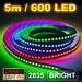12V/5M Ultraheller 600 LED-Lichtstreifen, Klebeband, SMD 2835, 120 LED/m, 8 mm, *SCHNELL*_voghion.com