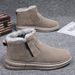 Men's Winter Velvet Thickened Warm Northeast Cotton Shoes Fur Integrated High-top Boots_voghion.com