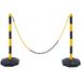 Adjustable Traffic Delineator Post Cones, 2 Pack, Traffic Safety Delineator Barrier With Fillable Base 8FT Chain, For Traffic Control Warning Parki_voghion.com