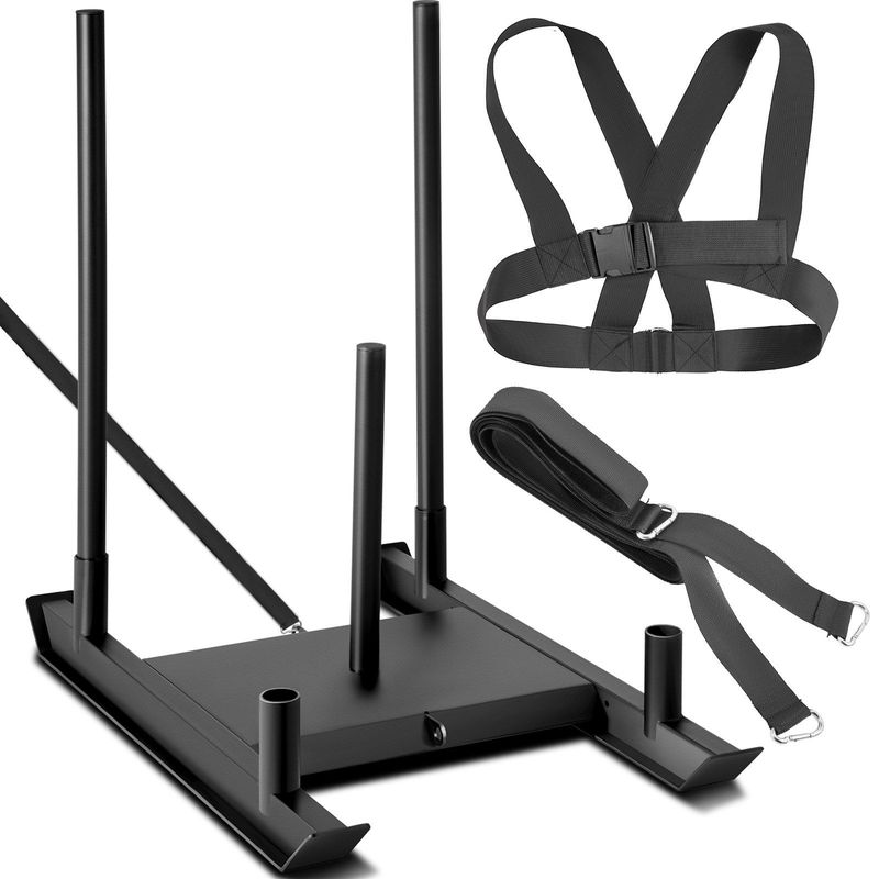 Weight Sled System Push Pull Drag Power Speed Athlete Training Strength Workout_voghion.com