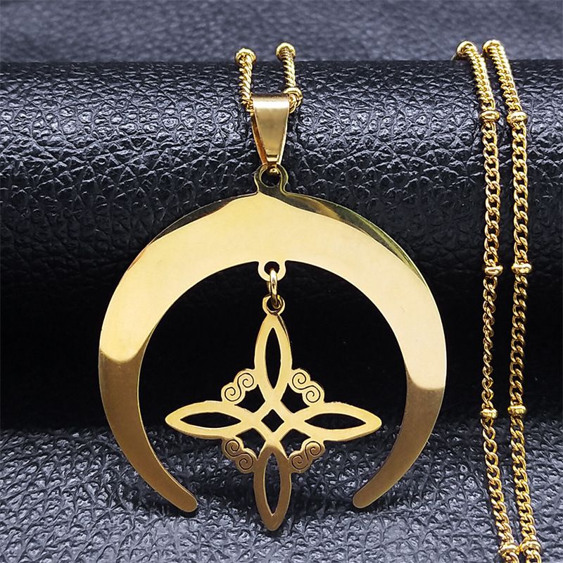 Collana con ciondolo in acciaio inossidabile 304 con nodo celtico e stampa hip-hop all'ingrosso_voghion.com