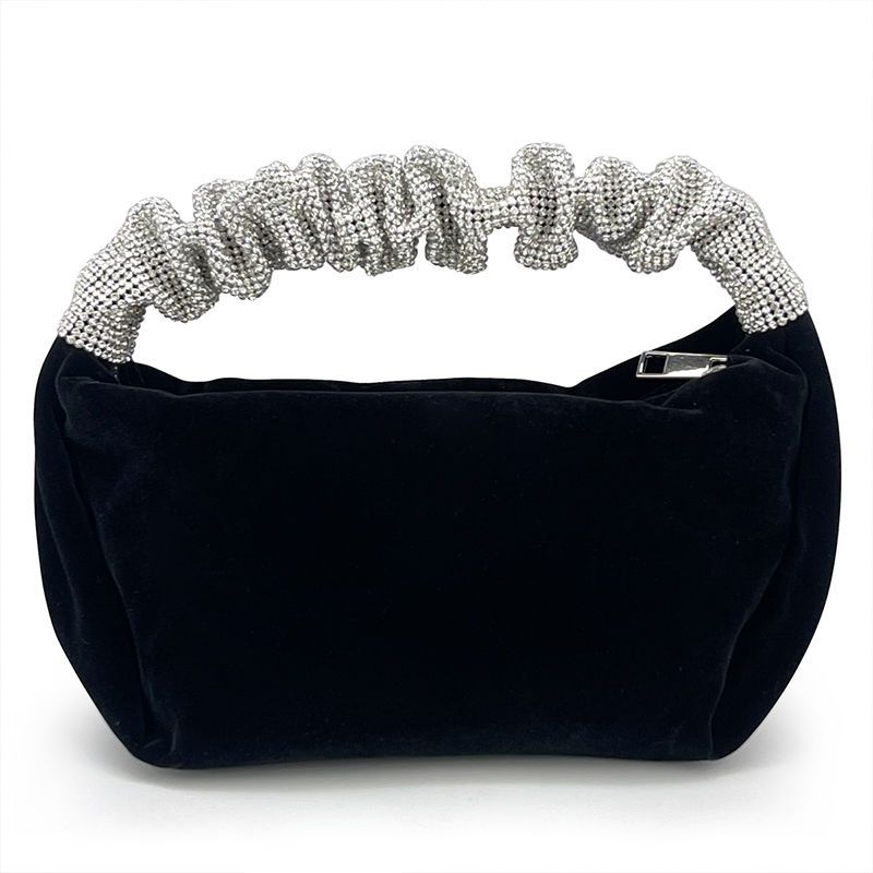 Volldiamant Leichte Luxus Einfache Handtasche Kristall Funkelnde Kleine Brieftasche Eine Schulter Abendessen High-End Integrierte Tasche_voghion.com