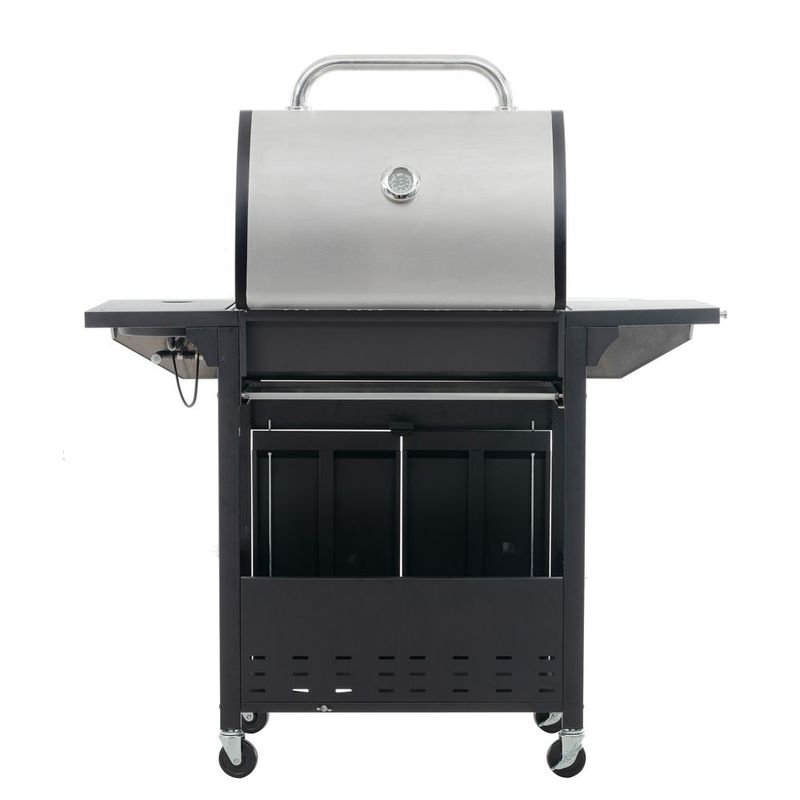 Propane Grill 4 Burner Barbecue Grill Stainless Steel Gas Grill With Side Burner, 46,500 BTU Outdoor Cooking, Patio, Garden Barbecue Grill, Black An_voghion.com