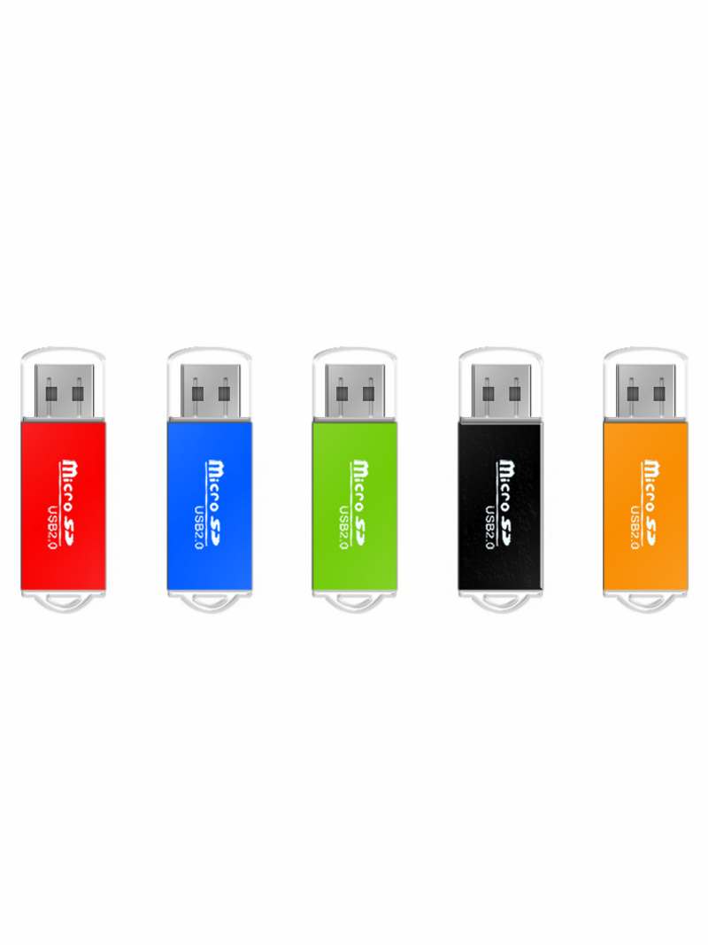 Bright Color Double-Sided High-Speed Mini Card Reader With Light_voghion.com