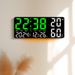 New Model Temperature And Humidity Living Room Wall Simple Multifunctional Electronic Clock Large Font With Night Light_voghion.com