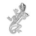 Sterling Silver Polished Enameled Gecko Chain Slide Pendant_voghion.com