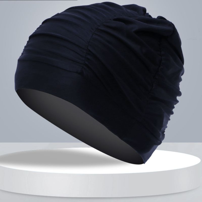 Swimming Cap For Women, Breathable, Non-Tightening, Unisex Adult Long Hair Cap, Large Size Swim Fabric Hat_voghion.com