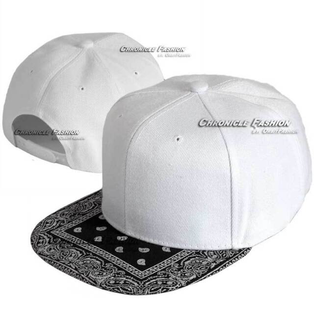 Baseball cap scarf Paisley cap adjustable plain flat bottom blank male_voghion.com