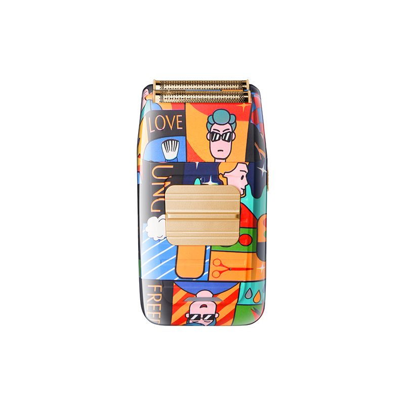 Kemei KM-1102H Mode Heren Scheerapparaat USB Opladen Kapper Elektrische Scheerapparaten Voor Heren Gepersonaliseerde Graffiti_voghion.com