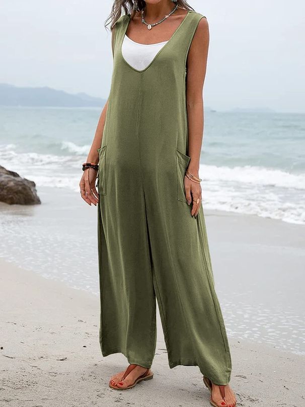 2024 quality new autumn and winter style temperament sleeveless women's jumpsuit_voghion.com