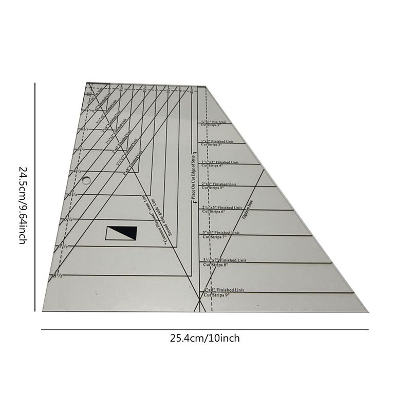 Acrylic patchwork ruler, fixed gauge, cutting ruler, cloth cutting ruler, manual DIY fabric tool_voghion.com