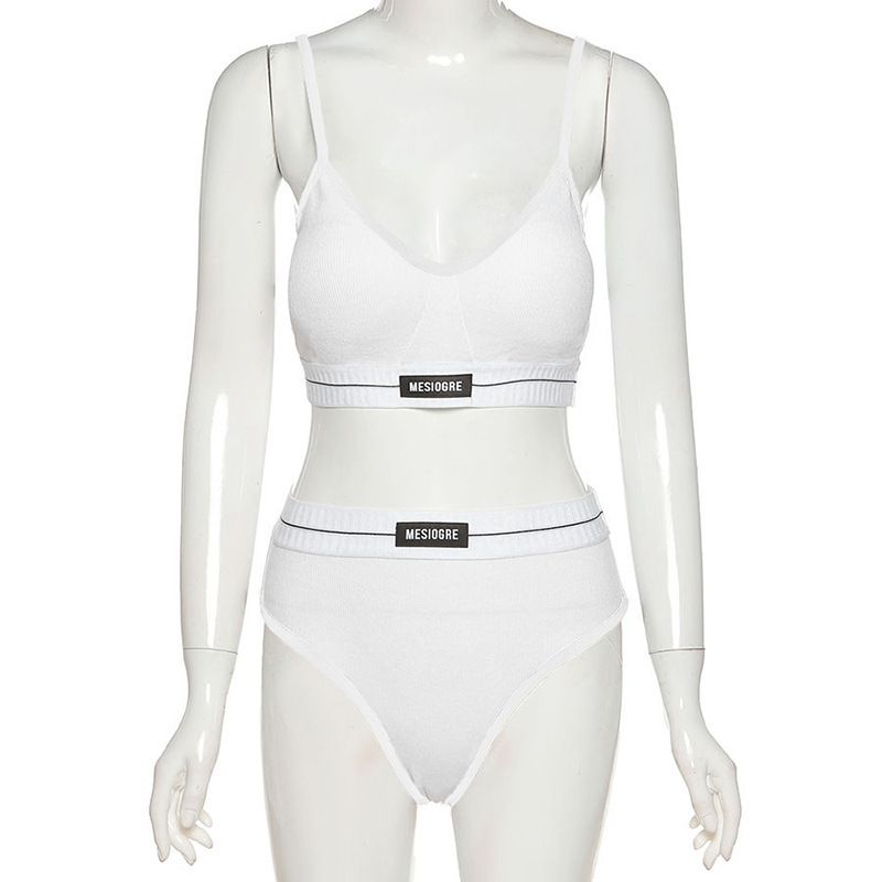 2020 Autumn Winter New Women's Fashion Color Block Crop Top And Shorts Two-Piece Set_voghion.com