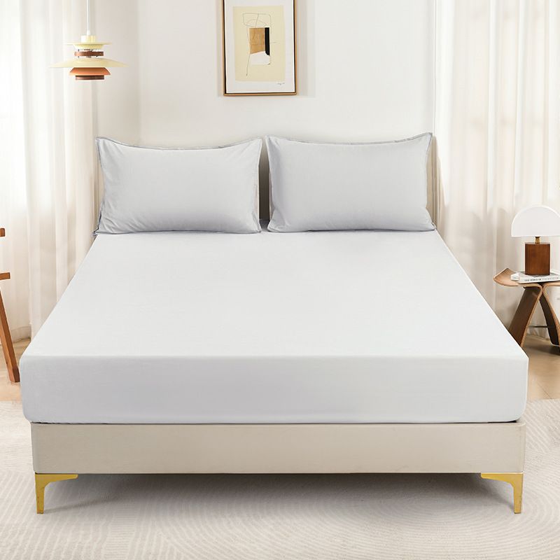 Lenzuolo con angoli in 100% cotone a fibra lunga - Gonna da letto spazzolata extra spessa con protezione elastica completa Materasso antipolvere_voghion.com