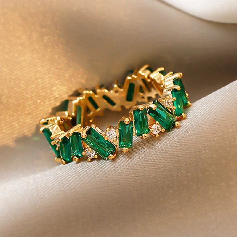 Cao Shi Japanese Style Light Luxury Trendy Geometric French Court Temperament Irregular Index Finger Queen Ring_voghion.com