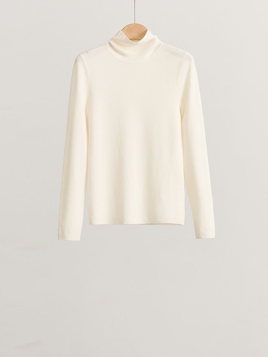 Pull en laine à motif mouton, élégant et confortable, idéal pour les trajets quotidiens, collection automne 2025. Haut tricoté uni._voghion.com