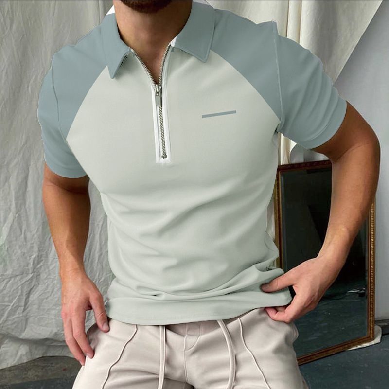 Männer Casual Shirt héichwäerteg Summer populär 3D Kuerzärm Polo Männer 2023 Moud Mark Kleeder_voghion.com