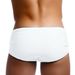 UXH Einfarbige Badehose, einfache weiße Sport-Badehose mit gepolsterten Cups, doppellagige Strand-Boxershorts_voghion.com