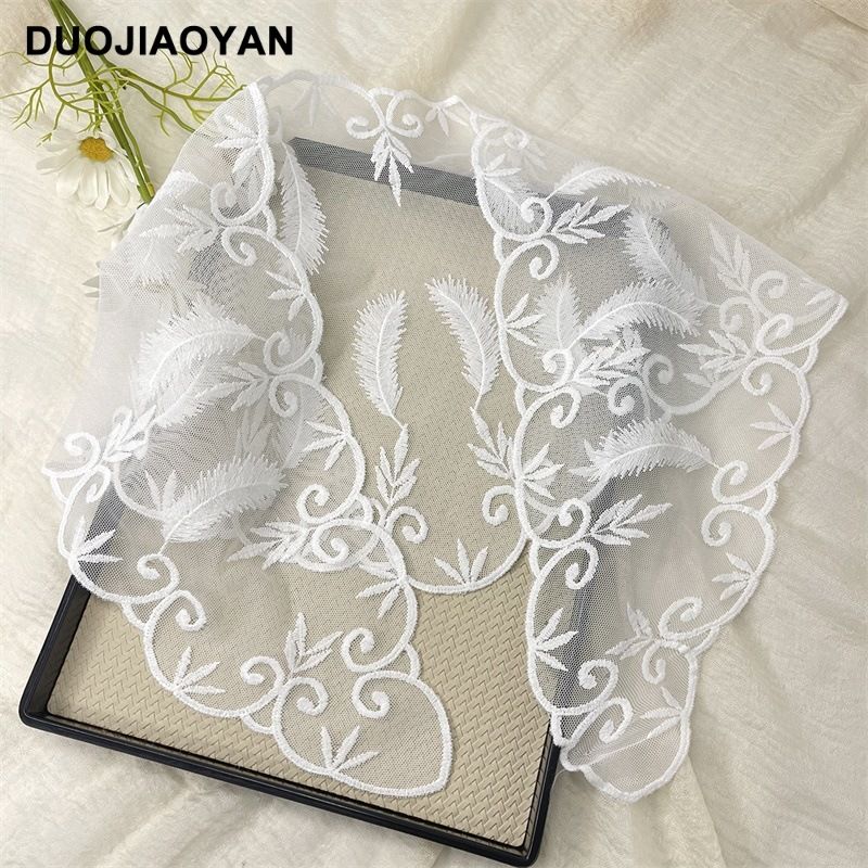 Νέα μαντίλα στο κεφάλι High-end Triangle Countryside Style Lace Triangle Scarf Γλυκό αξεσουάρ με δαντέλα δεμένα μαλλιά_voghion.com