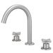 8 In. Widespread Double Handle High Arc Spout Bathroom Faucet In Brushed Nickel_voghion.com
