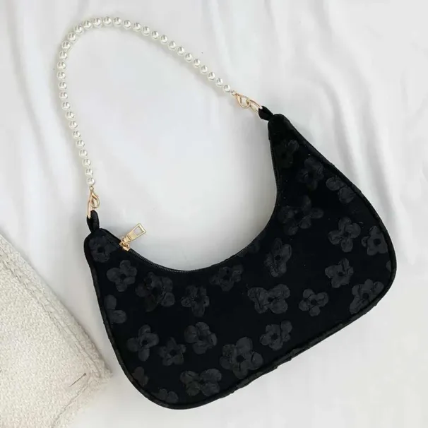 Womens handbag fashionable casual elegant and simple shoulder with ral print chain cute clutch wallet womens armrest bag_voghion.com