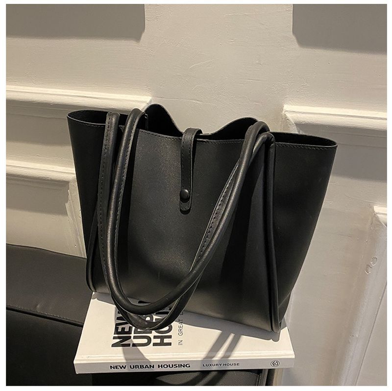 Bolso de color liso nuevo bolso de mujer bolso de mano simple bolso de hombro de moda de viajero de gran capacidad_voghion.com