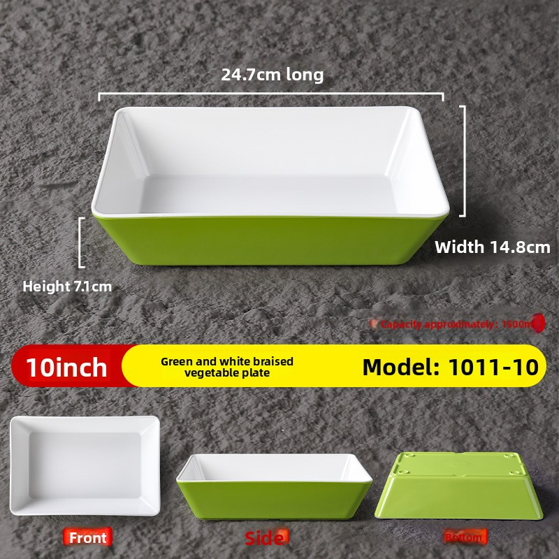 Professional Melamine Serving Tray - Rectangular Delicacies Display Plate For Cold Dishes & Marinated Foods Portion Serving Tray For Duck Snacks​_voghion.com