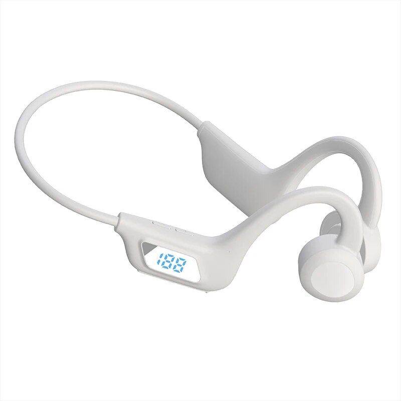 JS7 Bone Conduction Headset LED Display Earbuds with Mic Ear Hook Fone Bluetooth Earphone Wireless_voghion.com