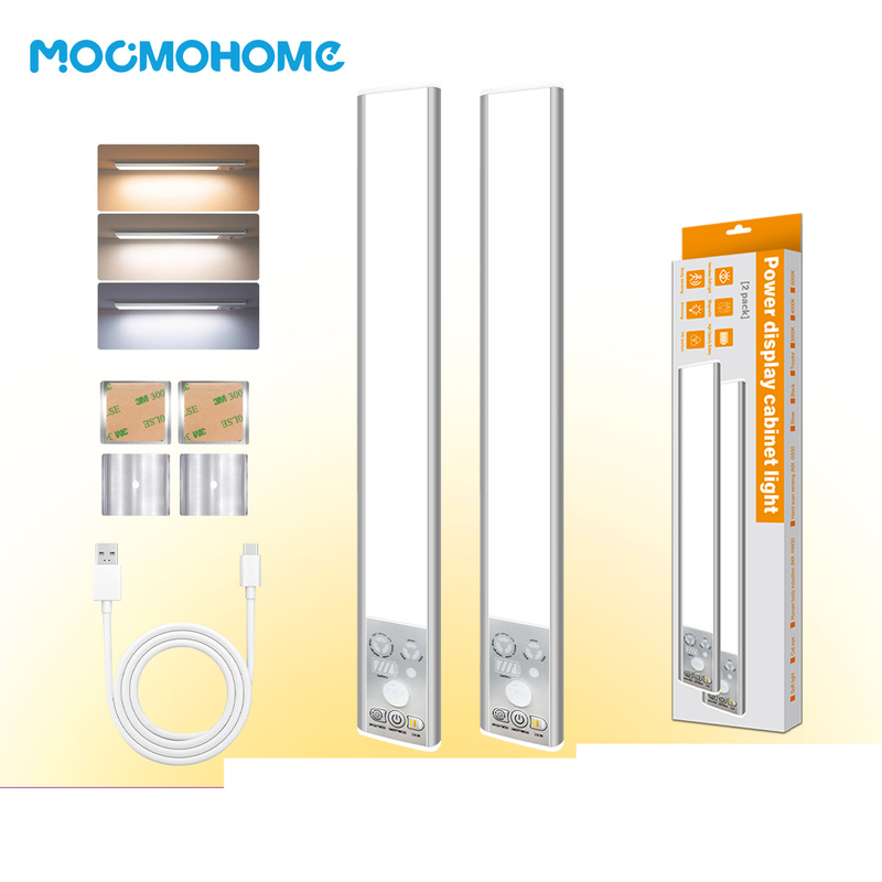 USB-Schranklicht, ultradünn, intelligenter LED-Induktionslichtstreifen, dreifarbige Temperatur, Helligkeit einstellbar, weiches Licht, dekorative Lampe_voghion.com