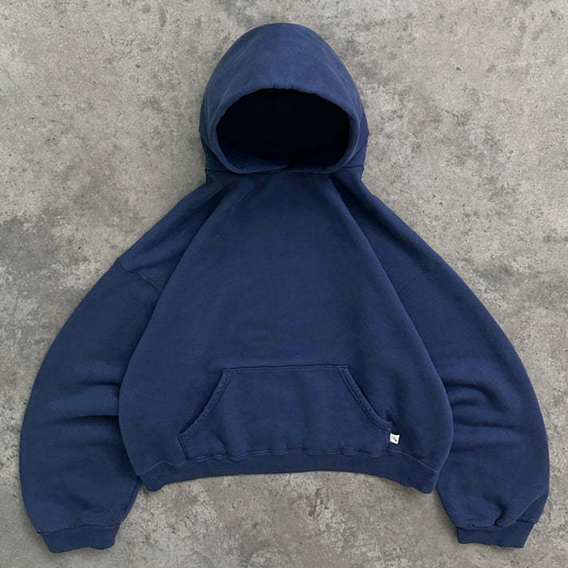 Men's Clothing Spring And Autumn New Solid Color Loose Trend Personality Street Hoodie Sweatshirt Sweatpants Suit_voghion.com