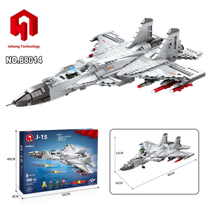 Blocs de construction d'avions militaires LEGO compatibles – Modèles de chasseurs J-15 et F-22 Raptor, jouets STEM à monter soi-même pour garçons et adolescents (plus de 800 pièces)_voghion.com