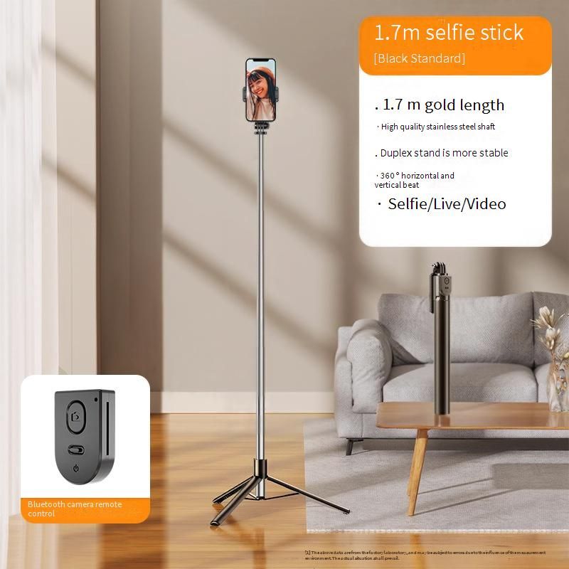Universelles Selfie-Stick-Stativ mit Bluetooth-Fernbedienung und 360°-Drehung – Ausziehbare 1 m/1,7 m Telefonhalterung für Vlogging, Live-Streaming und Gruppenfotos_voghion.com