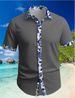Summer Men's Wear Hawaiian Holiday Leisure Digital Printing Contrast Color Men's Short Sleeved Shirt_voghion.com